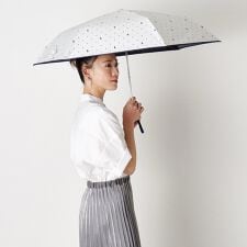 【WEB限定】日傘 折りたたみ傘 晴雨兼用傘 フワクール ポロポニー ドット 遮光 遮熱 UV