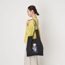 【WEB限定】レインバッグ ショルダーベルト付き ポロベア ロゴ ワンポイント 無地 ポケッタブル
