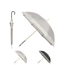 フルラ(FURLA)の雨傘 長傘 ロゴ 裾ボーダー パイピング