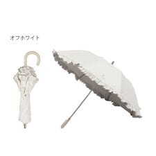 晴雨兼用折りたたみ日傘 フリル 花柄 クリザンテーム ワンポイント 遮光 遮熱 UV