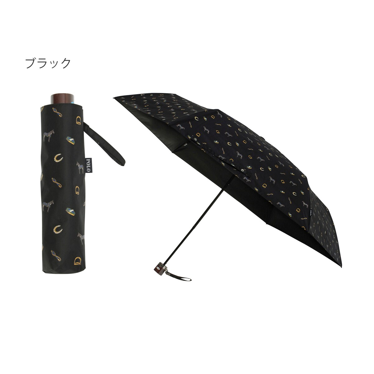 大きい 55cm】晴雨兼用折りたたみ日傘 ドット 水玉 ゴースト