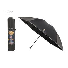 ポロ ラルフ ローレン(POLO RALPH LAUREN)の晴雨兼用折りたたみ日傘 ポロベア ワンポイント 無地 遮光率100％ 遮熱 UV 軽量 ユニセックス