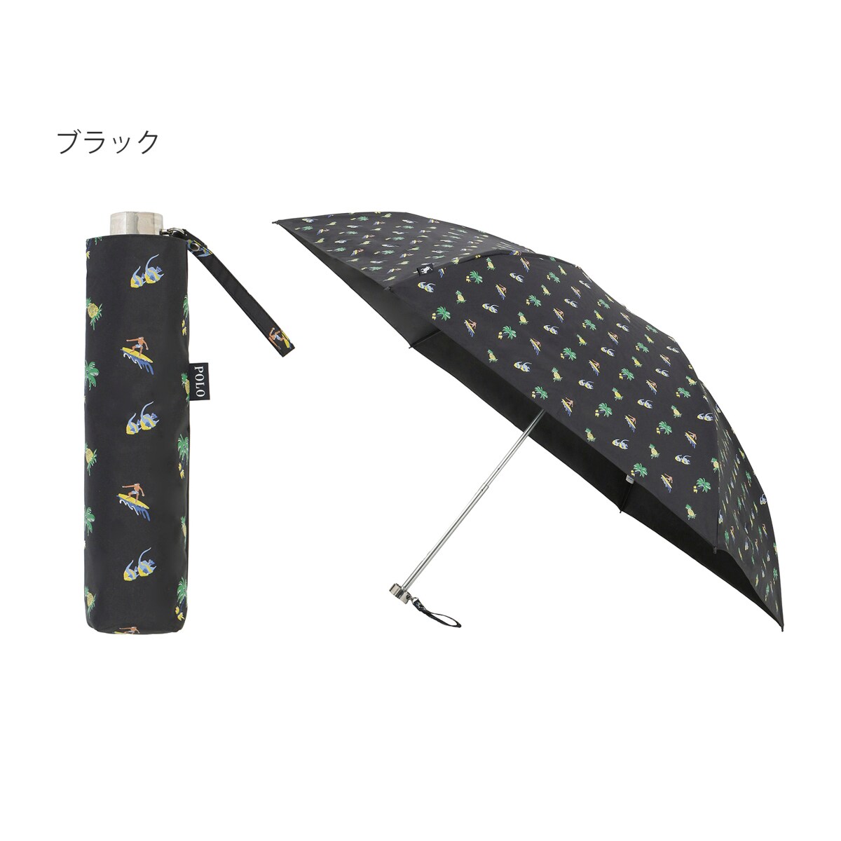 晴雨兼用折りたたみ日傘 コーギー 犬柄 ロゴ ワンポイント 1級遮光 遮