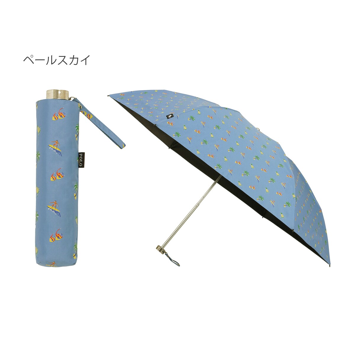 大きい 55cm】晴雨兼用折りたたみ日傘 ドット 水玉 ゴースト 遮光 遮熱