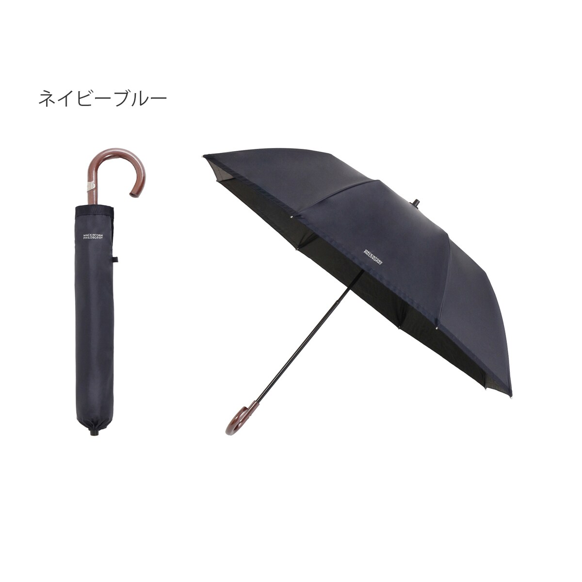 ★新品★マッキントッシュフィロソフィー　晴雨兼用　日傘　楽折　1級遮光　コーギー 晴雨兼用折りたたみ日傘 コーギー 犬柄 ロゴ ワンポイント 1級