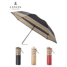 ランバン コレクション(LANVIN COLLECTION)の【大きい 60cm】雨傘 折りたたみ傘 ロゴ バイカラー 軽量