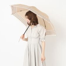 ランバン コレクション(LANVIN COLLECTION)の【大きい 60cm】雨傘 折りたたみ傘 ロゴ バイカラー 軽量