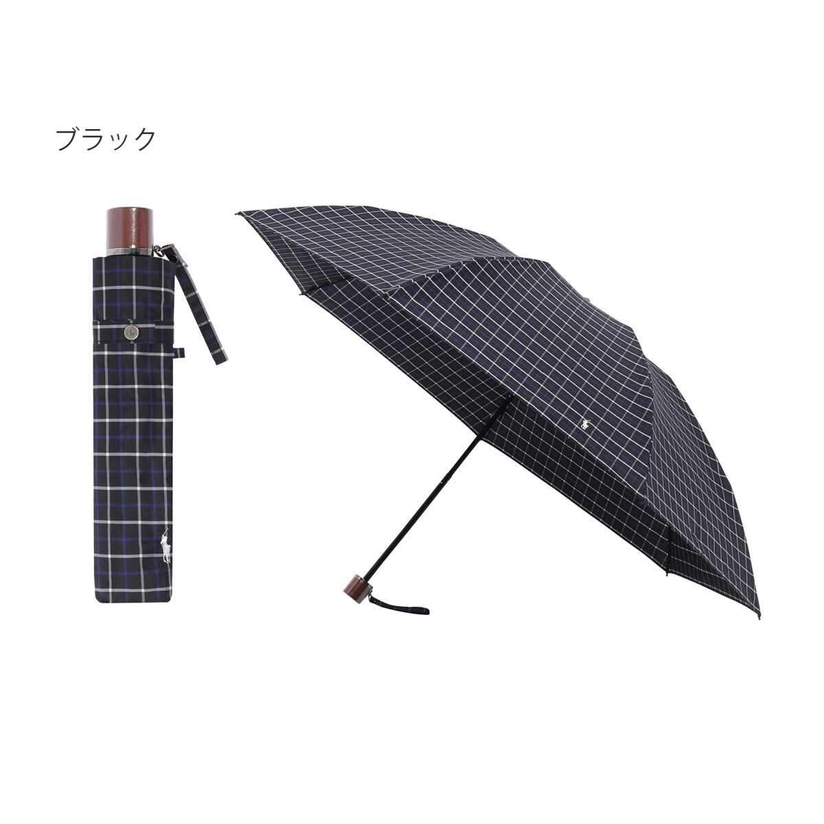 折りたたみ傘 ストライプ 70cmワイドサイズ | ポロ ラルフ