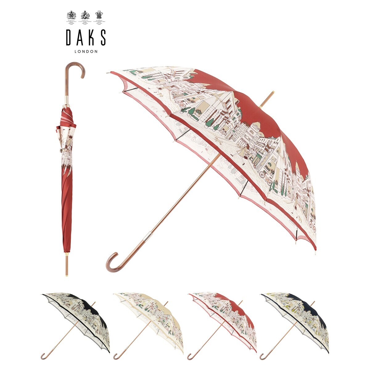 新品 訳あり【DAKS】ダックス 日本製 ハウスチェック 婦人 長傘 雨傘 雨傘】ダックス (DAKS) チェック 長傘【公式ムーンバット