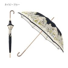 【日本製】雨傘 長傘 街並み柄