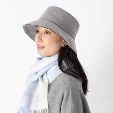 【日本製 洗える】中つばハット 帽子 ロゴ ワンポイント 無地 UV サイズ調整可