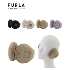 フルラ(FURLA)のイヤマフ フェイクファー バックアーム ロゴ ワンポイント 無地