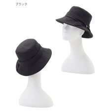 リボン巻きダウンハット 帽子 ロゴ ワンポイント 無地 遮光 遮熱 UV