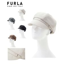 フルラ(FURLA)の【日本製 洗える】6方キャスケット 帽子 ロゴ ワンポイント 無地 UV サイズ調整
