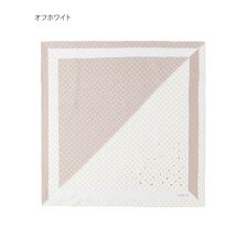 フルラ(FURLA)の【日本製】シルクスカーフ 65×65cm 箔プリント ロゴ カラーブロック UV
