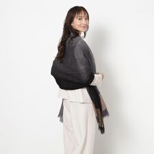 フルラ(FURLA)の【洗える】カシミヤ100％縮絨薄手ストール 70×190cm オンブレー カラーブロック