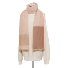 フルラ(FURLA)の【洗える】カシミヤ100％縮絨薄手ストール 70×190cm オンブレー カラーブロック