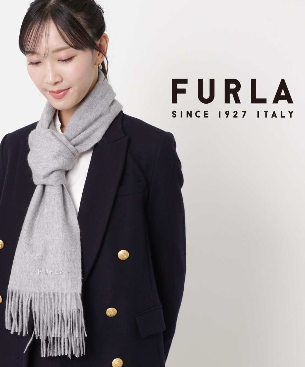 カシミヤ100%波付きブロックチェックマフラー／20cm幅／洗えるカシミヤ