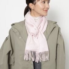 フルラ(FURLA)の【洗える】カシミヤ100％紡毛厚手マフラー 30×180cm ロゴ 無地