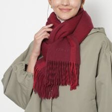 洗える】カシミヤ100%梳毛薄手ストール 70×190cm メランジュ チェック  