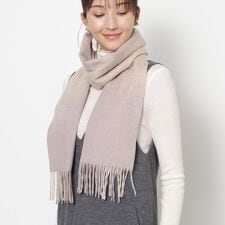 フルラ(FURLA)の【洗える】ウール100％紡毛厚手マフラー 30×180cm オンブレー カラーブロック