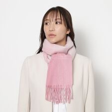 フルラ(FURLA)の【洗える】ウール100％紡毛厚手マフラー 30×180cm オンブレー カラーブロック