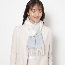 フルラ(FURLA)の【洗える】ウール100％紡毛厚手マフラー 30×180cm オンブレー カラーブロック