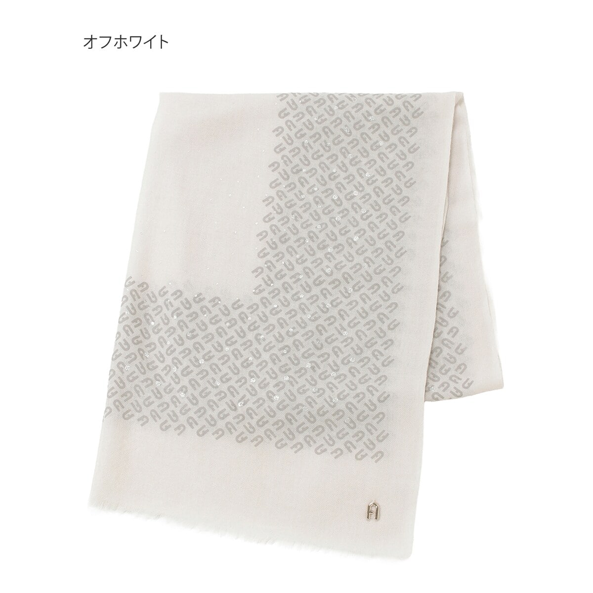 シルクカシミヤ梳毛薄手ストール 55×185cm カラーブロック ロゴジャ