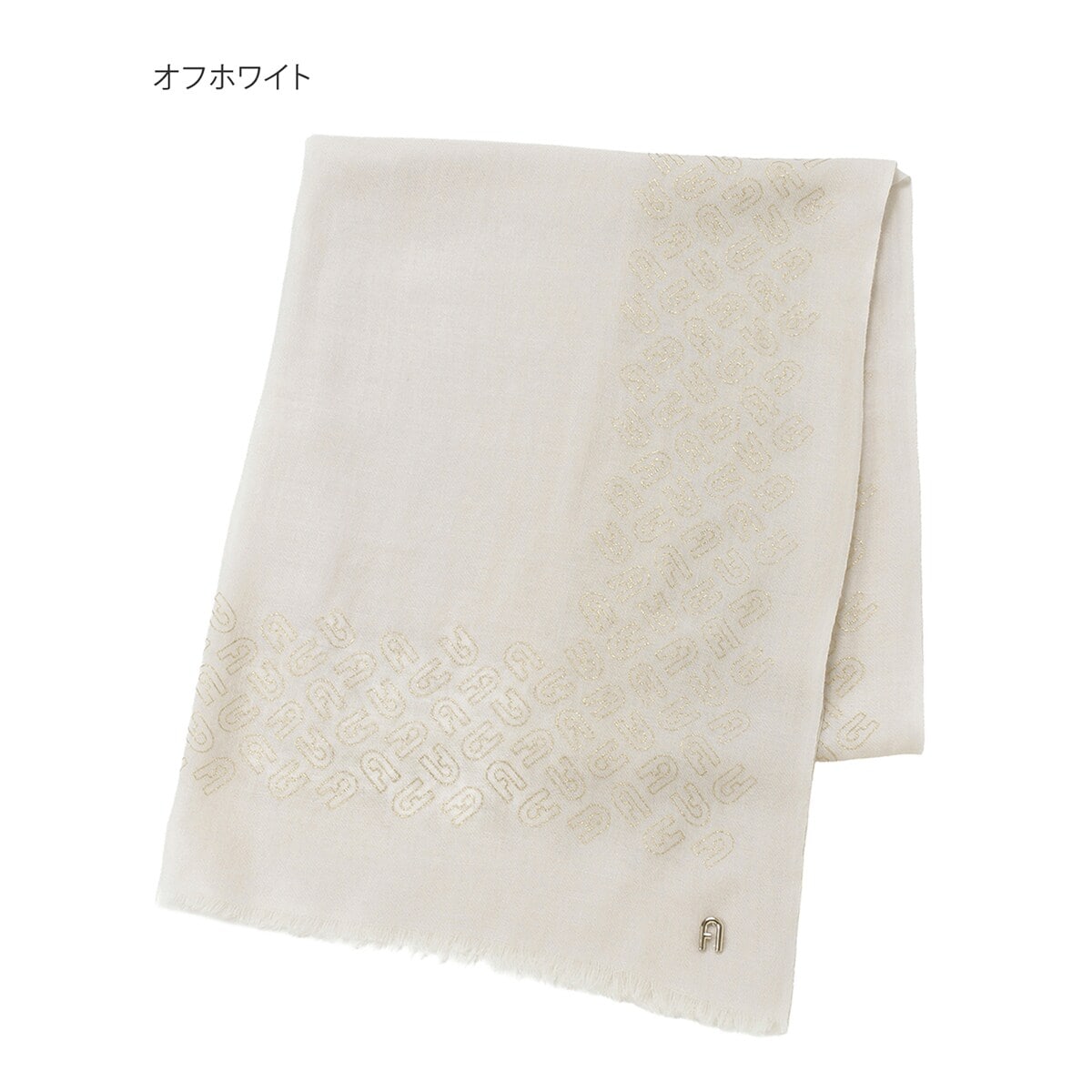 シルクカシミヤ梳毛薄手ストール 55×185cm カラーブロック ロゴジャ