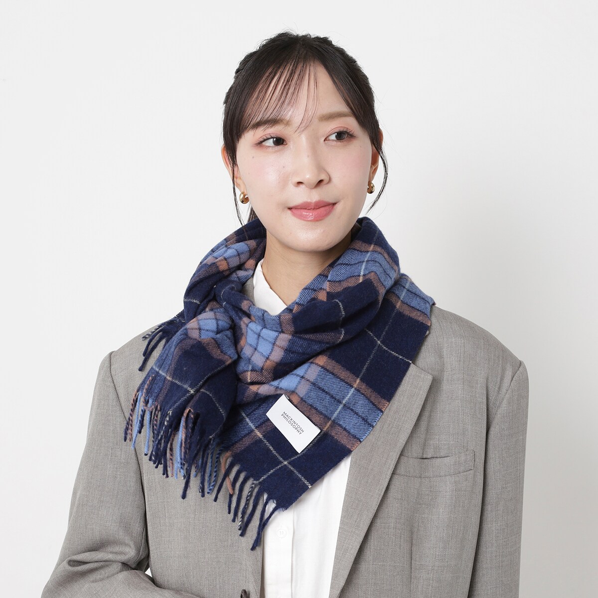 MANIPURI/マニプリ】ウールシルクマフラー ガラトルクメン