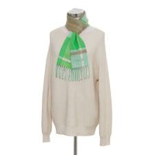 フルラ(FURLA)の【洗える】カシミヤ100％紡毛厚手マフラー 20×150cm ブロックチェック ロゴ