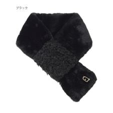 フルラ(FURLA)の【洗える】片通しフェイクファーマフラー 11×82cm アーチロゴチャーム付き