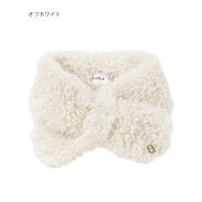 フルラ(FURLA)の【洗える】リボン風フェイクファーマフラー 8×76cm アーチロゴチャーム付き