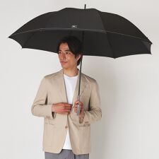 【耐風傘】雨傘 長傘 ロゴ ワンポイント ステッチ 無地