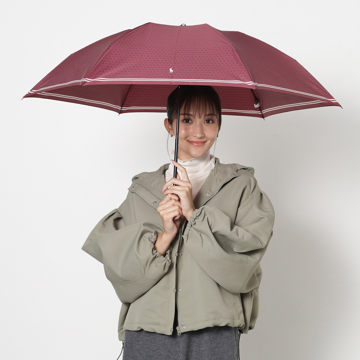 新品 ポロ ラルフローレン 日本製 ピンク 折りたたみ 傘 馬