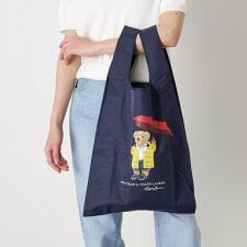 レインバッグ ショルダーベルト付き ポロベア ロゴ ワンポイント 無地 はっ水 ユニセックス