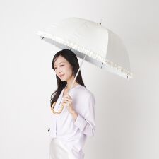 晴雨兼用日傘 ショート傘 ドビーフリル 遮光 遮熱 UV