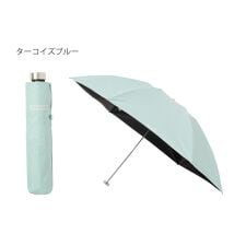 【カーボン骨】晴雨兼用折りたたみ日傘 シャンブレー ロゴ ワンポイント 遮光率100％ 遮熱 UV