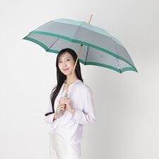 【日本製 耐風傘 ジャンプ傘】雨傘 長傘 カラーボーダー ロゴ ワンポイント