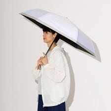 晴雨兼用折りたたみ日傘 無地 ロゴ ワンポイント ユニセックス