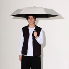 【自動開閉】晴雨兼用折りたたみ日傘 無地 ロゴ ワンポイント ユニセックス