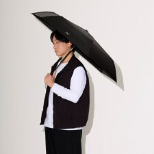 【自動開閉】晴雨兼用折りたたみ日傘 無地 ロゴ ワンポイント ユニセックス