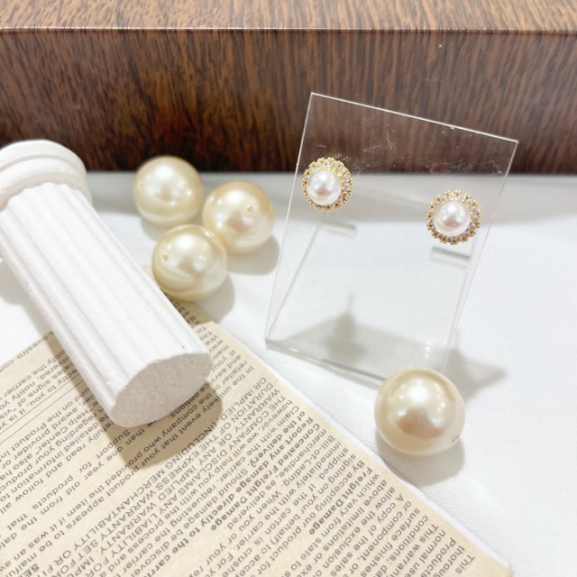pipipi　パールピアス ラウンドキュービック＆パール直結ピアス | ピニーパール(Pinny