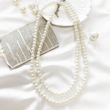 6mmパールロングネックレス