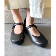 【愛されロングセラー】【日本製/本革/3E幅】「やみつきふかふかインソール」 ストラップパンプス