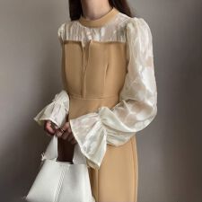 フィルー(FILLOU)のFILLOU　レースドッキングマーメイドワンピース