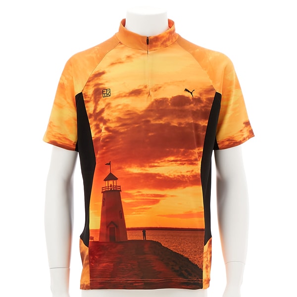 [}C]PUMA GOLF/v[} St/TK AOP WbvAbv bNlbNS/S/v[}iPUMAj 02RICKIE ORANGE