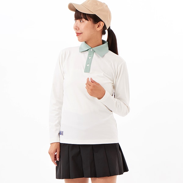 [}C]v[}St/PUMA GOLF/St FOG W BIG COLLAR L^S POLO/v[}iPUMAj 03 WARM WHITE
