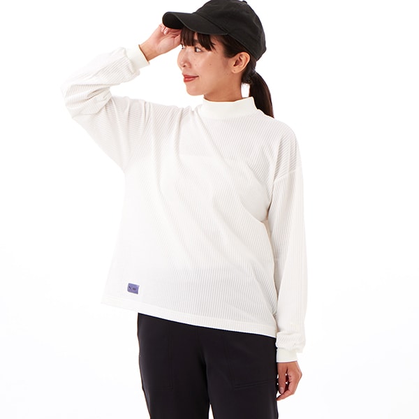 [}C]v[}St/PUMA GOLF/St FOG W LOOSE MOCK NECK L^S/v[}iPUMAj 04 WARM WHITE