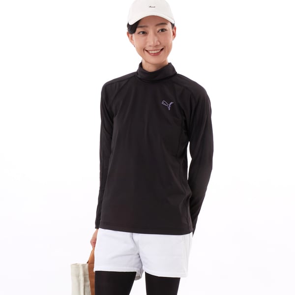 [}C]PUMA GOLF/v[}St/St VhELbg W HIGH NECK L/S/v[}iPUMAj PUMA BLACK